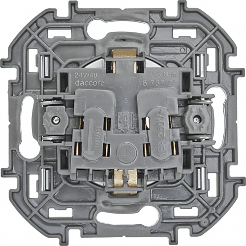 Розетка 1-м СП Inspiria 16А IP20 250В 2P+E немецк. стандарт механизм алюм. Leg 673722 673722