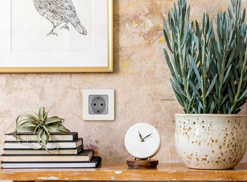 Розетка 1-м СП Inspiria 16А IP20 250В 2P+E немецк. стандарт механизм алюм. Leg 673722 673722