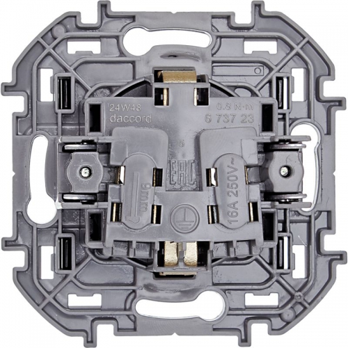 Розетка 1-м СП Inspiria 16А IP20 250В 2P+E немецк. стандарт механизм антрацит Leg 673723 673723