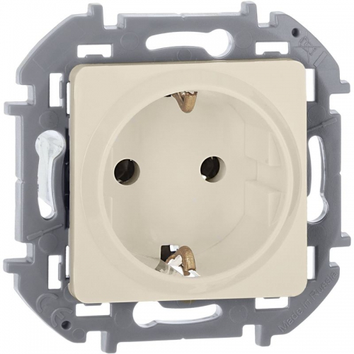 Розетка 1-м СП Inspiria 16А IP20 250В 2P+E немецк. стандарт механизм сл. кость Leg 673721 673721