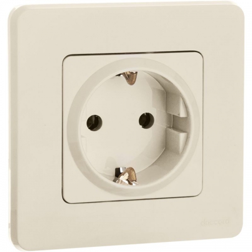 Розетка 1-м СП Inspiria 16А IP20 250В 2P+E немецк. стандарт механизм сл. кость Leg 673721 673721