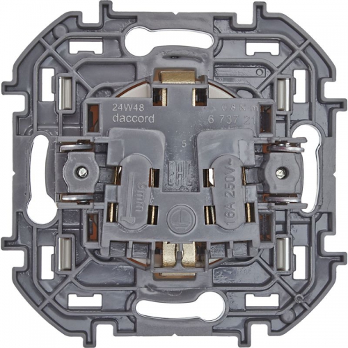 Розетка 1-м СП Inspiria 16А IP20 250В 2P+E немецк. стандарт механизм сл. кость Leg 673721 673721