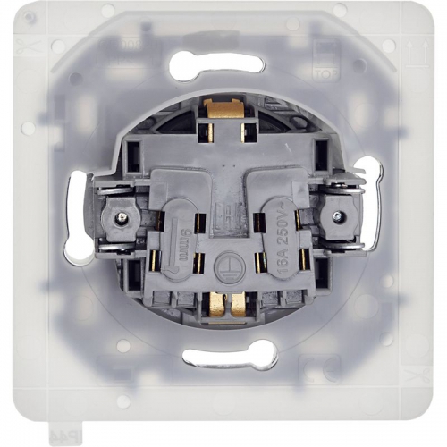 Розетка 1-м СП Inspiria 16А IP44 250В 2P+E защ. шторки с крышкой немецк. стандарт механизм антрацит Leg 673743 673743