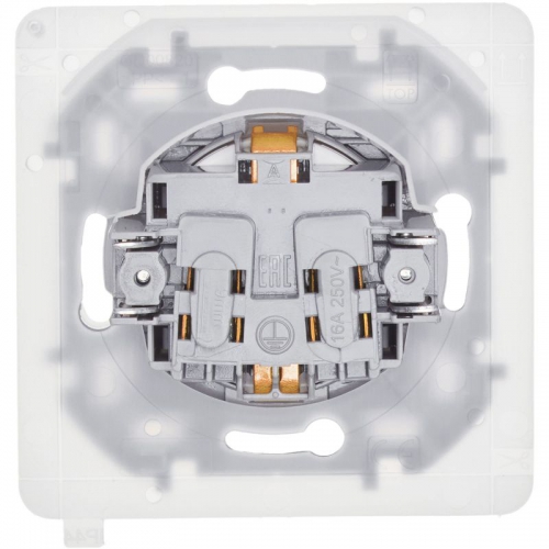 Розетка 1-м СП Inspiria 16А IP44 250В 2P+E защ. шторки с крышкой немецк. стандарт механизм бел. Leg 673740 673740