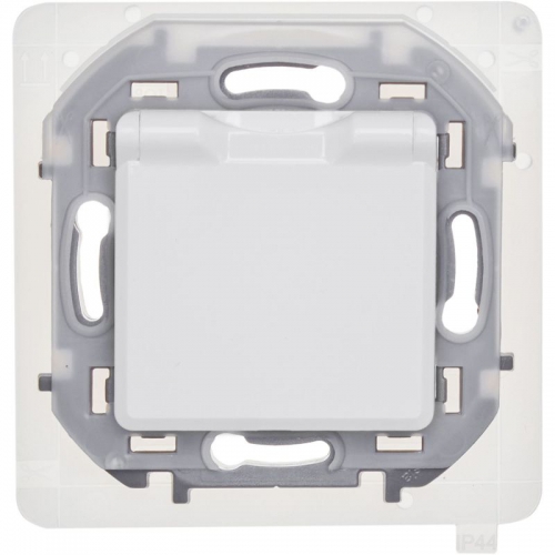 Розетка 1-м СП Inspiria 16А IP44 250В 2P+E защ. шторки с крышкой немецк. стандарт механизм бел. Leg 673740 673740