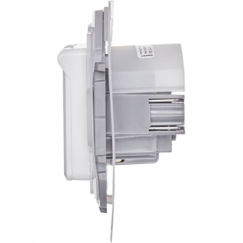 Розетка 1-м СП Inspiria 16А IP44 250В 2P+E защ. шторки с крышкой немецк. стандарт механизм бел. Leg 673740 673740