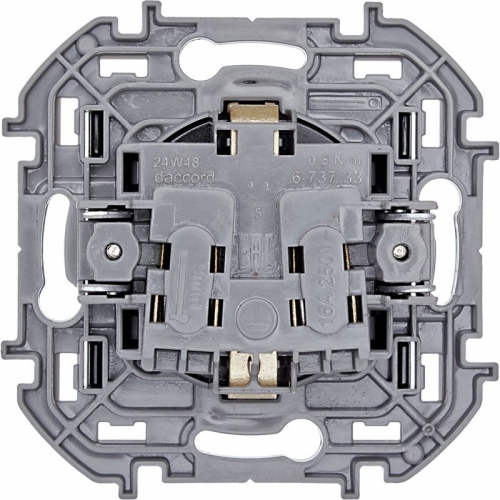 Розетка 1-м СП Inspiria 16А IP20 250В 2P+E защ. шторки немецк. стандарт механизм антрацит Leg 673733 673733