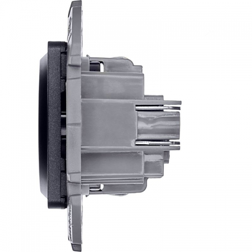 Розетка 1-м СП Inspiria 16А IP20 250В 2P+E защ. шторки немецк. стандарт механизм антрацит Leg 673733 673733