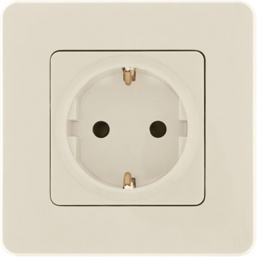 Розетка 1-м СП Inspiria 16А IP20 250В 2P+E защ. шторки немецк. стандарт механизм сл. кость Leg 673731 673731