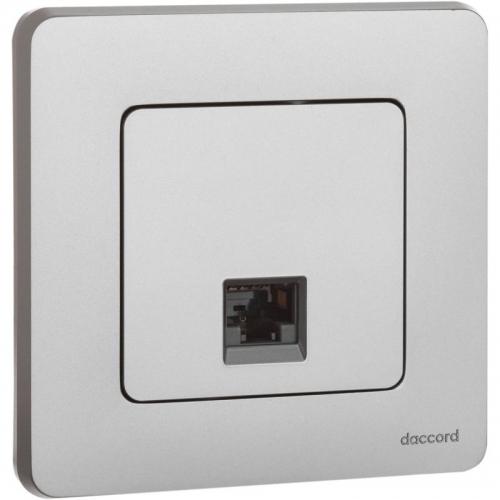 Розетка компьютерная Inspiria RJ45 кат.5E UTP алюм. Leg 673827 673827