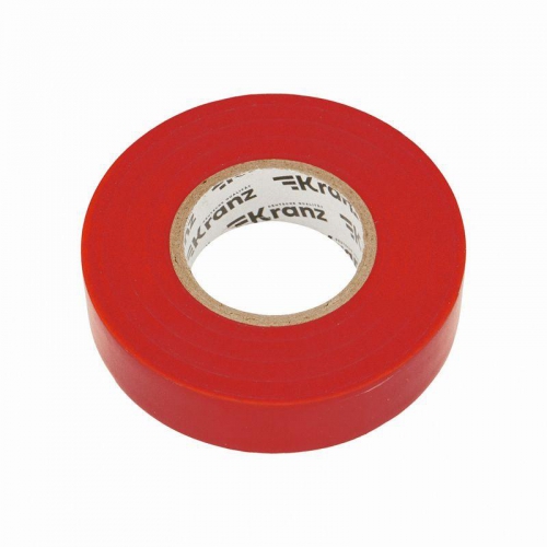 Изолента ПВХ профессиональная 0.18х19мм х 20м красная (уп.10шт) Kranz KR-09-2804 KR-09-2804