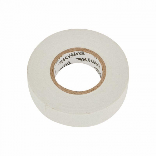 Изолента ПВХ профессиональная 0.18х19мм 20м бел. (уп.10шт) Kranz KR-09-2801 KR-09-2801