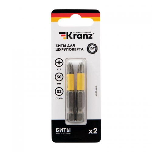 Бита PZ2х50мм для шуруповерта (уп.2шт) Kranz KR-92-0419-1 KR-92-0419-1