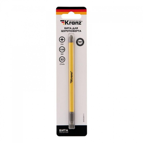 Бита для шуруповерта PH2х150мм (уп.1шт) Kranz KR-92-0411-1 KR-92-0411-1