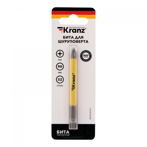 Бита для шуруповерта PH2х90мм (уп.1шт) Kranz KR-92-0412-1 KR-92-0412-1