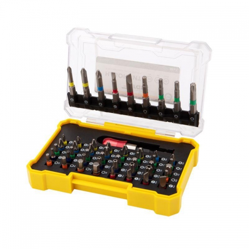 Набор бит с магнитным держателем 25-50мм 49шт пластик. коробка Kranz KR-92-0462 KR-92-0462