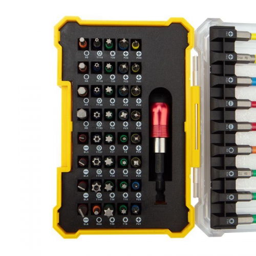 Набор бит с магнитным держателем 25-50мм 49шт пластик. коробка Kranz KR-92-0462 KR-92-0462