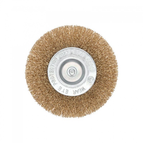 Щетка дисковая для дрели витая латунированная проволока 100мм Kranz KR-91-1231 KR-91-1231