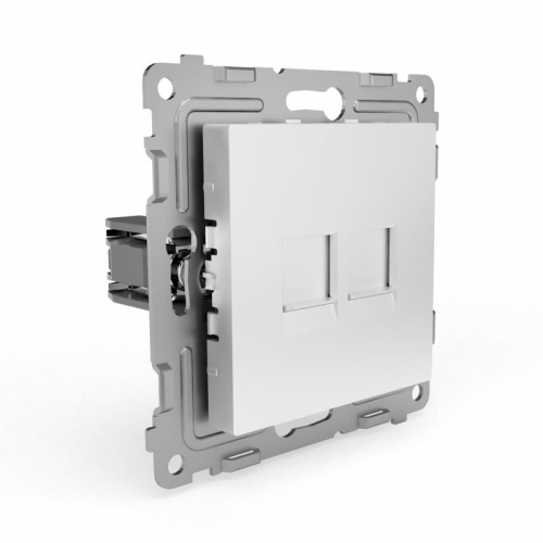 Розетка компьютерная 2-м СП Pixel RJ45 кат.5E механизм бел. TOKOV ELECTRIC TKE-PX-RC2-C01 TKE-PX-RC2-C01