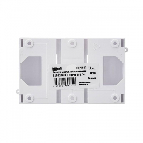 Корпус пластиковый навес. 2-4мод. IP30 бел. DEKraft 31031DEK 31031DEK