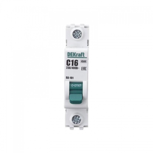 Выключатель автоматический модульный 1п C 16А 4.5кА ВА-101 DEKraft 11054DEK 11054DEK