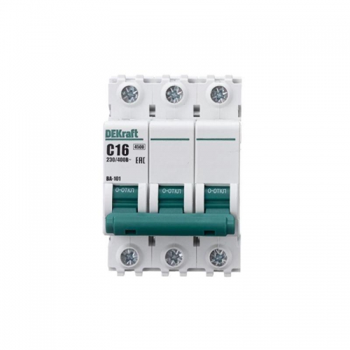 Выключатель автоматический модульный 3п C 16А 4.5кА ВА-101 SchE 11078DEK 11078DEK