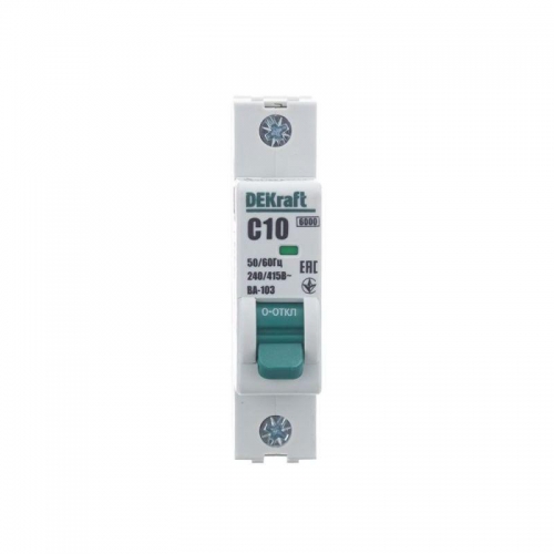 Выключатель автоматический модульный 1п C 10А 6кА ВА-103 DEKraft 12271DEK 12271DEK