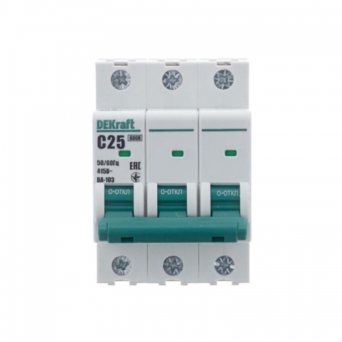 Выключатель автоматический модульный 3п C 25А 6кА ВА-103 SchE 12307DEK 12307DEK