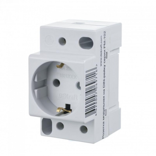 Розетка 16А 220В 2P+PEN на DIN-рейку PM-102 SchE 18012DEK 18012DEK