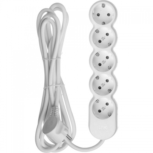 Удлинитель 5х3м с заземл. 16А IP20 Uno У05 2P+PE 250В 3х1.5 IEK WYP53-16-05-03-Z WYP53-16-05-03-Z