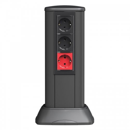 Розетка 1-м СП Viva 2мод. защ. шторки с заземл. красн. DKC 45015 45015