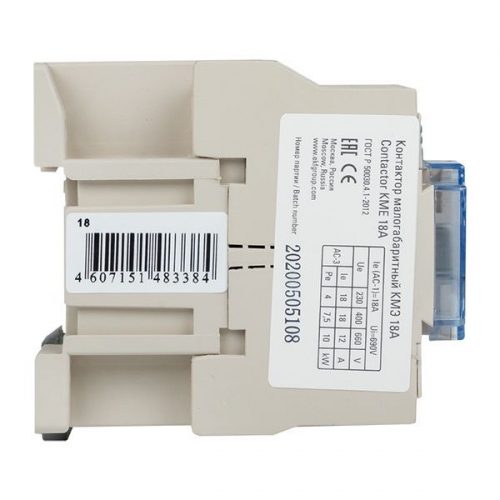 Контактор КМЭ 18А кат. 110В AC 1НО PROxima EKF ctr-s-18-110 ctr-s-18-110