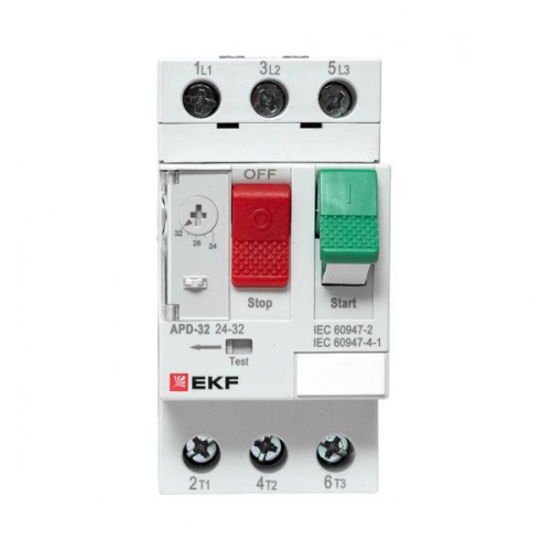 Выключатель автоматический для защиты двигателя АПД-32 24-32А EKF apd-me-32 apd-me-32