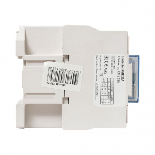 Контактор КМЭ 25А кат. 220В AC 1НЗ EKF ctr-s-25-220-nc ctr-s-25-220-nc