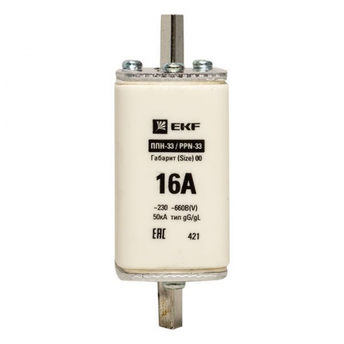 Вставка плавкая ППН-33 160/6А габарит 00 PROxima EKF fus-33/160/6 fus-33/160/6