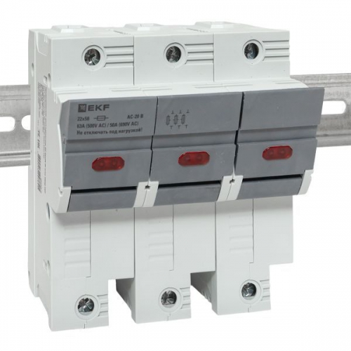 Предохранитель-разъединитель DF 22х58 3п (тип ПВЦ) EKF df223-e df223-e