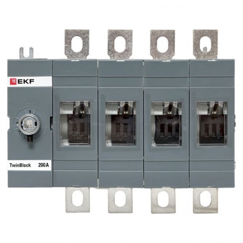Рубильник 4п 200А без рукоятки управления TwinBlock EKF tb-s-200-4p tb-s-200-4p