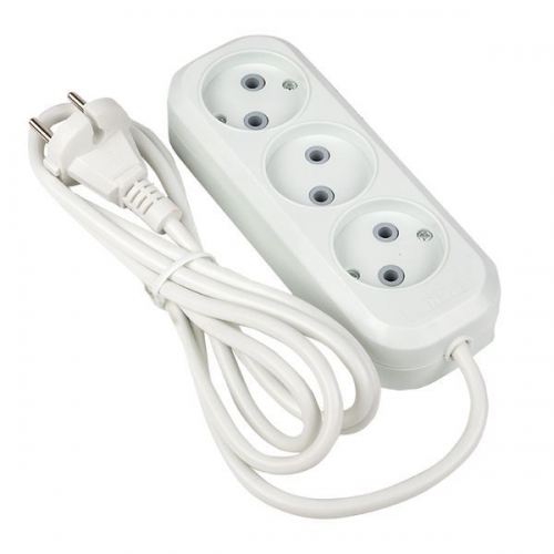 Удлинитель 3х2м без заземл. 10А IP20 Эксперт 2.2кВт ПВС 2х0.75 PROxima EKF UBA10-275-3-02 UBA10-275-3-02