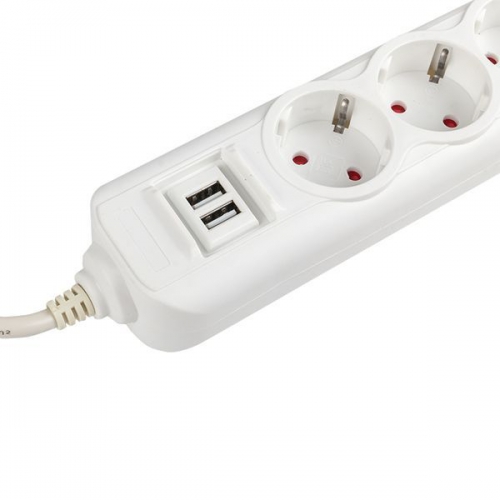 Удлинитель 4х5м 16А IP20 Эксперт 3.5кВт 2хUSB 2.1А ПВС 3х1 PROxima EKF UBA16-2USB-4-05i UBA16-2USB-4-05i