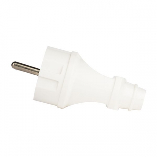 Вилка прямая 16А 250В с заземл. бел. EKF AVP16-10 AVP16-10