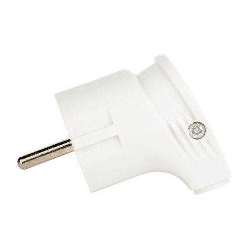 Вилка угловая 16А 250В с заземл. бел. EKF AVY16-10 AVY16-10