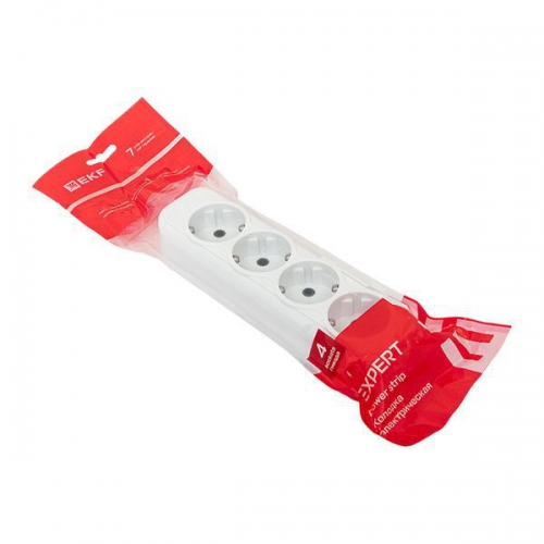 Колодка удлинителя 4-м с заземл. 16А Эксперт 3.5кВт EKF AKB16-4 AKB16-4