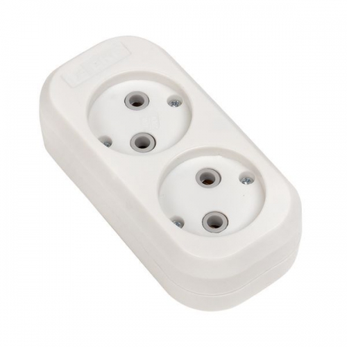 Колодка удлинителя 2-м без заземл. 10А Эксперт 2.2кВт EKF AKB10-2 AKB10-2