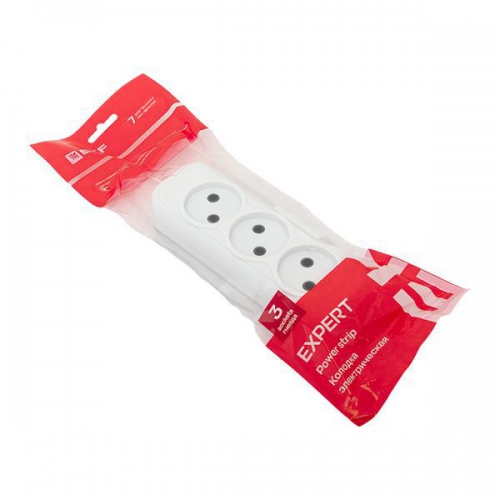 Колодка удлинителя 3-м без заземл. 10А Эксперт 2.2кВт EKF AKB10-3 AKB10-3