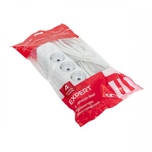 Удлинитель 4х3м с заземл. 16А IP20 Эксперт 3.0кВт с выкл. ПВС 3х1 EKF UBA16-310-4-03i UBA16-310-4-03i