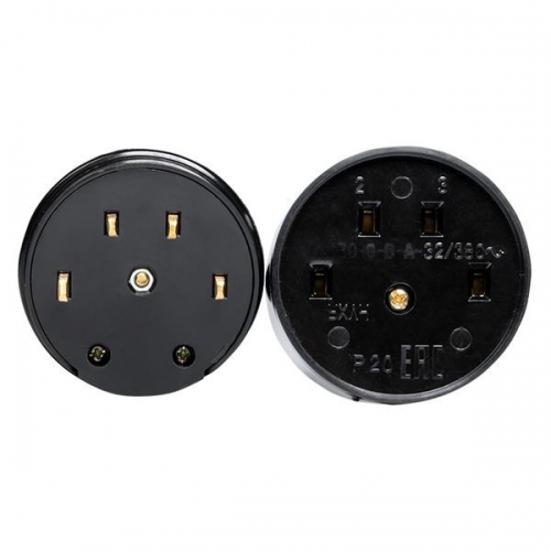 Разъем 1-м ОП РШ-ВШ 32А IP20 3P+PE 380В карболит. черн. PROxima EKF AS-380-O-04 AS-380-O-04