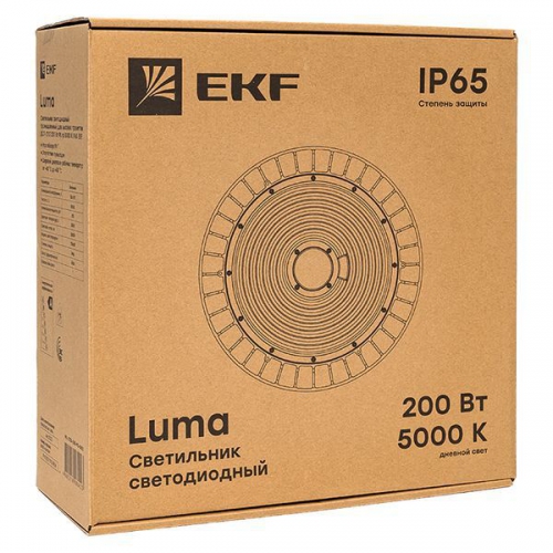 Светильник светодиодный ДСП-2103 200Вт 5000К IP65 90град. промышлен. для высоких пролетов HIGHBAY EKF HIL-2103-200-90-5000 HIL-2103-200-90-5000