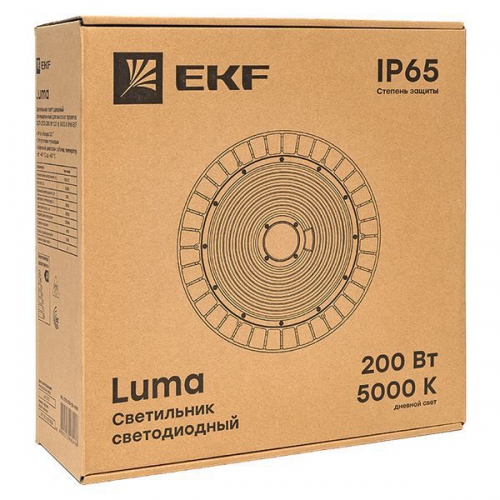 Светильник светодиодный ДСП-2103 200Вт 5000К IP65 120град. промышлен. для высоких пролетов HIGHBAY EKF HIL-2103-200-120-5000 HIL-2103-200-120-5000