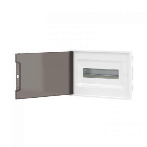 Щиток встраиваемый FRAME 12мод с тонированной дверцей с 2 шинами PEN на 6 и 8 отверст. бел. DKC F12B1WD F12B1WD