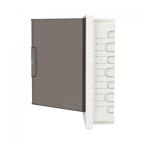 Щиток встраиваемый FRAME 24мод с тонированной дверцей с 4 шинами PEN (2шт на 8 отверст. и 2шт на 6 отверст.) бел. DKC F24B1WD F24B1WD